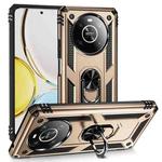 For Honor X9 Shockproof TPU + PC Phone Case with 360 Degree Rotating Holder(Gold)