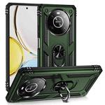 For Honor X9 Shockproof TPU + PC Phone Case with 360 Degree Rotating Holder(Army Green)