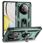 For Honor X9 Shockproof TPU + PC Phone Case with 360 Degree Rotating Holder(Dark Green)