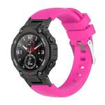 For Amazfit T-Rex / T-Rex Pro / Ares Twill Silicone Watch Band(Rose Red)