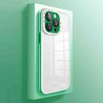 For iPhone 14 Plus High Transparency Shockproof PC Phone Case (BV Green)
