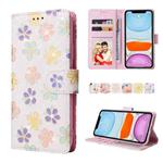 For iPhone 11 Bronzing Painting RFID Leather Case (Bloosoming Flower)