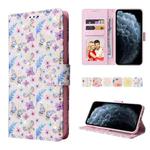 For iPhone 11 Pro Max Bronzing Painting RFID Leather Case(Pansies)
