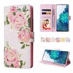 For Samsung Galaxy S20 FE Bronzing Painting RFID Leather Case(Rose Flower)