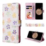 For Samsung Galaxy S9 Plus Bronzing Painting RFID Leather Case(Bloosoming Flower)