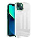 For iPhone 12 High Transparency Shockproof PC Phone Case(Dark Green)