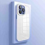 For iPhone 12 Pro High Transparency Shockproof PC Phone Case(Periwinkle Blue)