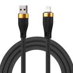 USB 3.0 to 8 Pin Bold Silicone Fast Charging Data Cable, Cable Length:1m(Black)