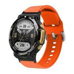 For Amazfit T-Rex 2 Silicone Reverse Buckle Watch Band(Orange)