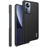 For Xiaomi 12 Pro Glass Version/12S Pro Glass Version IMAK Ruiyi Series Carbon Fiber PU + PC Phone Case(Black)