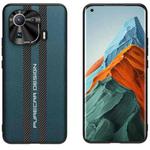 For Xiaomi Mi 11 Pro Carbon Fiber Texture Plain Leather Phone Case(Dark Green)