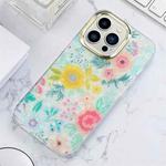 For iPhone 14 Shell Texture Flower TPU Phone Case (Flowers X4)