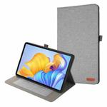 For Honor Pad 8 Fabric PU + TPU Flip Tablet Leather Case(Grey)