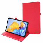 For Honor Pad 8 Fabric PU + TPU Flip Tablet Leather Case(Red)