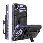 For iPhone 13 King Kong Back Clip Series Holder Phone Case(Purple)