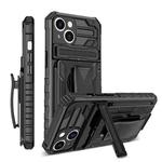 For iPhone 14 King Kong Back Clip Series Holder Phone Case (Black)