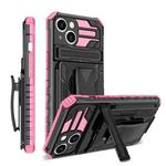 King Kong Back Clip Series Holder Phone Case For iPhone 14 Plus(Pink)