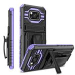 For Xiaomi Poco X3 King Kong Back Clip Series Holder Phone Case(Purple)
