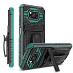 For Xiaomi Poco X3 King Kong Back Clip Series Holder Phone Case(Green)