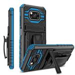 For Xiaomi Poco X3 King Kong Back Clip Series Holder Phone Case(Blue)