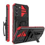 For Samsung Galaxy S22 5G King Kong Back Clip Series Holder Phone Case(Red)