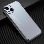For iPhone 14 Light and Shadow Series Frosted Metal Phone Case (Blue)
