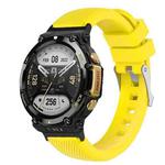 For Amazfit T-Rex 2 Twill Silicone Watch Band(Yellow)