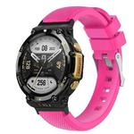 For Amazfit T-Rex 2 Twill Silicone Watch Band(Rose Red)