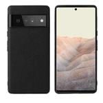 For Google Pixel 6 Leather Back Phone Case(Black)