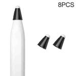 8 PCS / Set Fiber Texture Nib Protector For Apple Pencil(Black)