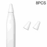 8 PCS / Set Fiber Texture Nib Protector For Apple Pencil(White)