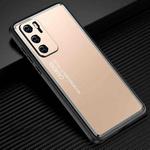 For Huawei P40 Light and Shadow Series Frosted Metal Phone Case(Gold)
