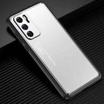 For Huawei P40 Light and Shadow Series Frosted Metal Phone Case(Silver)