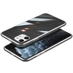 For iPhone 11 Carbon Brazed Stainless Steel Ultra Thin Protective Phone Case (Silver)