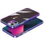 For iPhone 12 Carbon Brazed Stainless Steel Ultra Thin Protective Phone Case(Colorful)