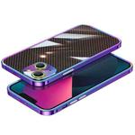 For iPhone 13 Carbon Brazed Stainless Steel Ultra Thin Protective Phone Case(Colorful)