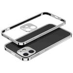 For iPhone 12 Electroplated Glossy Stainless Steel Phone Case(Silver)