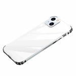 For iPhone 13 Stainless Steel+TPU Metal Transparent Phone Case(Silver)