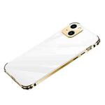 For iPhone 13 Stainless Steel+TPU Metal Transparent Phone Case(Gold)