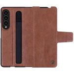 For Samsung Galaxy Z Fold4 5G NILLKIN Ogg Leather Phone Case(Brown)