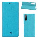 For Sony Xperia 10 II ViLi Shockproof TPU + PU Horizontal Flip Protective Case with Card Slot & Holder(Blue)