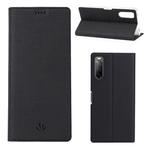 For Sony Xperia 10 II ViLi Shockproof TPU + PU Horizontal Flip Protective Case with Card Slot & Holder(Black)