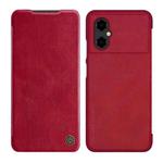 For Xiaomi Poco M4 5G NILLKIN QIN Series Crazy Horse Texture Leather Phone Case(Red)