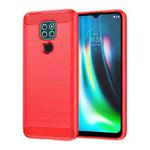 For Lenovo Lemon K12 Brushed Texture Carbon Fiber TPU Phone Case(Red)