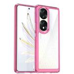 For Honor 70 Pro 5G Colorful Series Acrylic + TPU Phone Case(Transparent Pink)