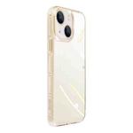 For iPhone 14 Crystal Shield Series High Transparency Metal Case (Gold)