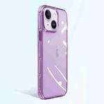 For iPhone 14 Crystal Shield Series High Transparency Metal Case (Purple)