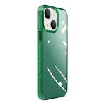 For iPhone 14 Plus Crystal Shield Series High Transparency Metal Case (Green)
