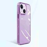For iPhone 13 Crystal Shield Series High Transparency Metal Case (Purple)