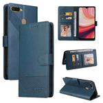 For OPPO A7 2018 GQUTROBE Skin Feel Magnetic Leather Phone Case(Blue)